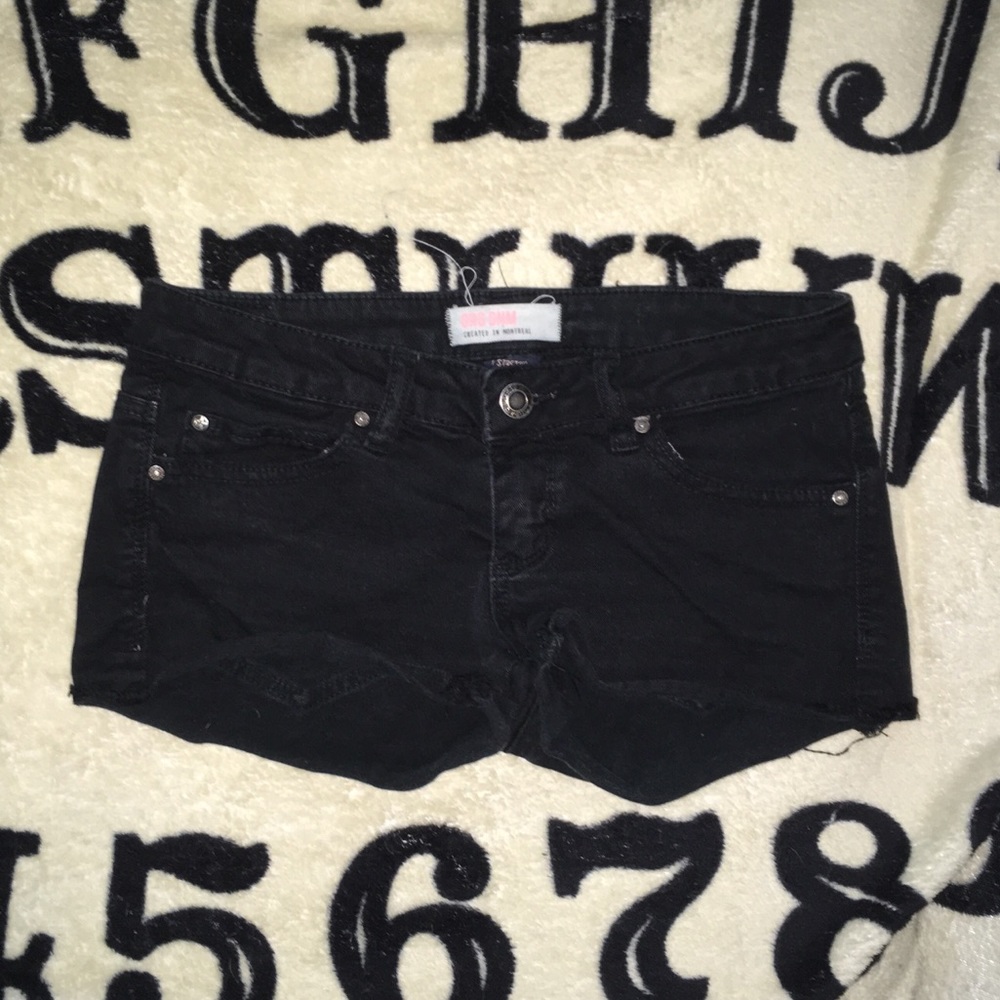 Black Jean Shorts.